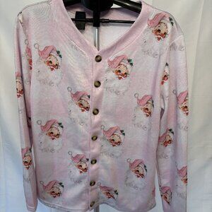 Santa Cardigan in Pink (L)